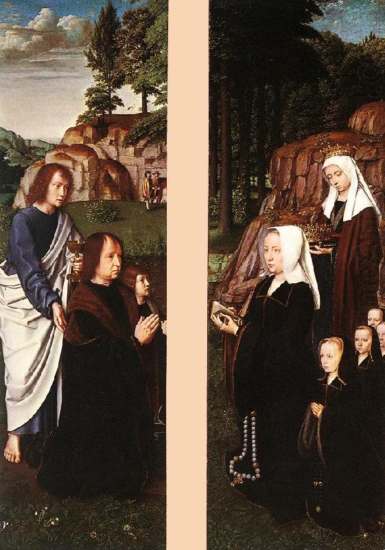 DAVID, Gerard Triptych of Jean Des Trompes (side panels) dfg china oil painting image